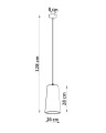 LAMPAMI - lampa sufitowa biała szkic