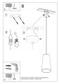 LAMPAMI - lampa sufitowa biała szkic