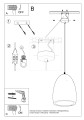 LAMPAMI - lampa sufitowa biała szkic
