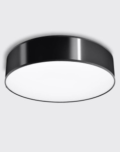 Plafon sufitowy okrągły 25 cm 1xE27 ARENA czarny