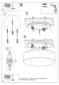 LAMPAMI - lampa sufitowa biała szkic