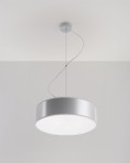 Lampa sufitowa wisząca okrągła 35 cm 2xE27 ARENA szary