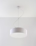 Lampa sufitowa wisząca okrągła 35 cm 2xE27 ARENA biały