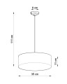 LAMPAMI - lampa sufitowa biała szkic