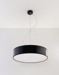 Lampa sufitowa wisząca okrągła 45 cm 3xE27 ARENA czarny