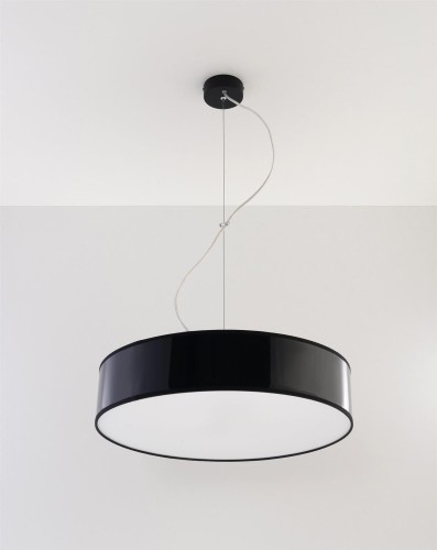 LAMPAMI - lampa sufitowa czarna, lampa nad stół, czarna lampa wisząca, lampa do kuchni