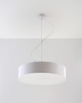 Lampa sufitowa wisząca okrągła 45 cm 3xE27 ARENA biały