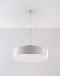 Lampa sufitowa wisząca okrągła 45 cm 3xE27 ARENA biały
