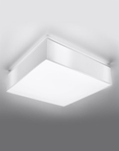 Plafon sufitowy kwadratowy 35 cm 2xE27 HORUS Biały
