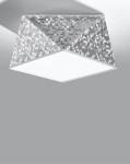 Plafon sufitowy srebrny z cekinami 25 1xE27 HEXA