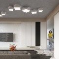 LAMPAMI - lampa sufitowa do salonu, biały plafon nowoczesny, lampa do sypialni