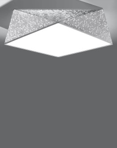 Plafon sufitowy srebrny z cekinami 45 3xE27 HEXA
