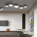 LAMPAMI - lampa sufitowa do salonu, biały plafon nowoczesny, lampa do sypialni