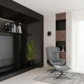 LAMPAMI - lampa ścienna czarna, kinkiet do sypialni, czarna lampa do salonu, kinkiet korytarz