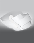 Elegancka lampa sufitowa biała 3xE27 CELIA 