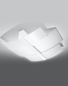 Elegancka lampa sufitowa biała 3xE27 CELIA 