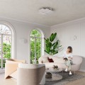 LAMPAMI - lampa sufitowa szklana, lampa do sypialni, biała lampa do salonu