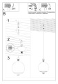 LAMPAMI - lampa wisząca biała szkic