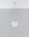 LAMPAMI - lampa wisząca biała ze srebrnym, lampa do jadalni, lampa nad stół
