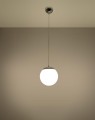 LAMPAMI - lampa wisząca biała ze srebrnym, lampa do jadalni, lampa nad stół
