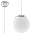 LAMPAMI - lampa wisząca biała ze srebrnym, lampa do jadalni, lampa nad stół