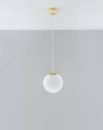 LAMPAMI - lampa wisząca biała ze złotym, lampa do jadalni, lampa nad stół