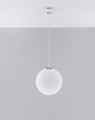 LAMPAMI - lampa wisząca biała ze srebrnym, lampa do jadalni, lampa nad stół