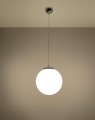 LAMPAMI - lampa wisząca biała ze srebrnym, lampa do jadalni, lampa nad stół