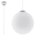 LAMPAMI - lampa wisząca biała ze srebrnym, lampa do jadalni, lampa nad stół