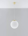 LAMPAMI - lampa wisząca biała ze złotym, lampa do jadalni, lampa nad stół