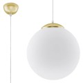 LAMPAMI - lampa wisząca biała ze złotym, lampa do jadalni, lampa nad stół