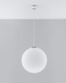 LAMPAMI - lampa wisząca biała ze srebrnym, lampa do jadalni, lampa nad stół