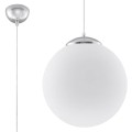 LAMPAMI - lampa wisząca biała ze srebrnym, lampa do jadalni, lampa nad stół