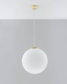 LAMPAMI - lampa wisząca biała ze złotym, lampa do jadalni, lampa nad stół