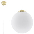 LAMPAMI - lampa wisząca biała ze złotym, lampa do jadalni, lampa nad stół