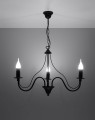 LAMPAMI - żyrandol do salonu, żyrandol świecznikowy, żyrandol czarny, lampa nad stół