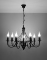 LAMPAMI - żyrandol do salonu, żyrandol świecznikowy, żyrandol czarny, lampa nad stół