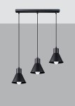 Czarna lampa kuchenna wisząca potrójna 120 cm 3xE27 TALEJA 3