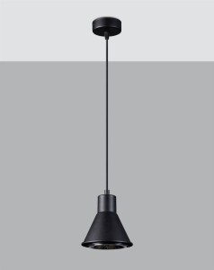 Czarna lampa kuchenna wisząca pojedyncza 120 cm 1xES111 TAZILA 1