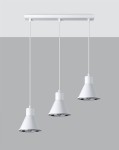 Biała lampa kuchenna wisząca potrójna 120 cm 1xES111 TAZILA 3