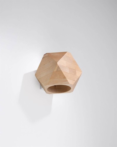 LAMPAMI - lampa drewniana na ścianę, lampa ścienna z drewna, lampa w stylu boho