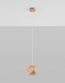 LAMPAMI - lampa drewniana sufitowa, lampa wisząca z drewna, lampa w stylu boho