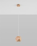 Lampa sufitowa wisząca drewniana 120 cm 1xGU10 plafon WOODY 1 naturalne drewno