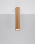 Lampa tuba sufitowa drewniana plafon 1xGU10 ZEKE 30 dąb
