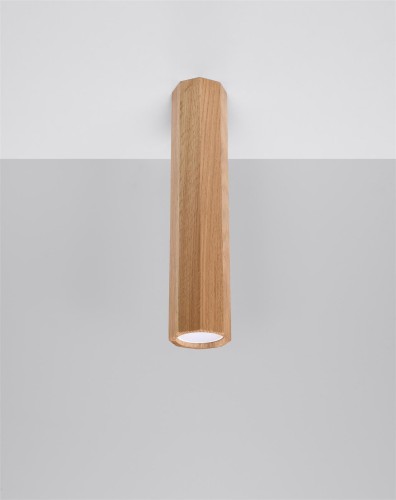 LAMPAMI - lampa drewniana sufitowa, lampa z drewna, lampa tuby drewniane, lampa w stylu boho