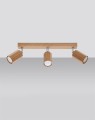 LAMPAMI - lampa drewniana sufitowa, lampa z drewna, lampa tuby drewniane, lampa w stylu boho