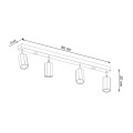 LAMPAMI - lampa drewniana sufitowa szkic