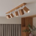 LAMPAMI - lampa drewniana sufitowa, lampa z drewna, lampa tuby drewniane, lampa w stylu boho