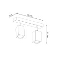 LAMPAMI - lampa drewniana sufitowa szkic