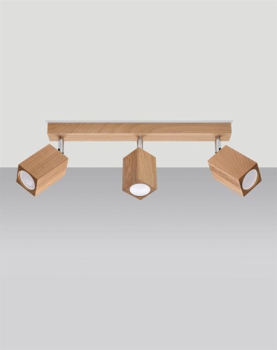 LAMPAMI - lampa drewniana sufitowa, lampa z drewna, lampa tuby drewniane, lampa w stylu boho